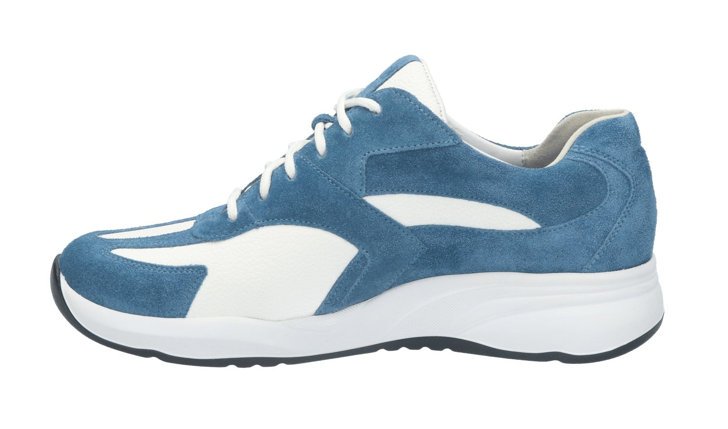 Zijaanzicht Durea damesschoenen 6316 wijdte H Jeans Wit