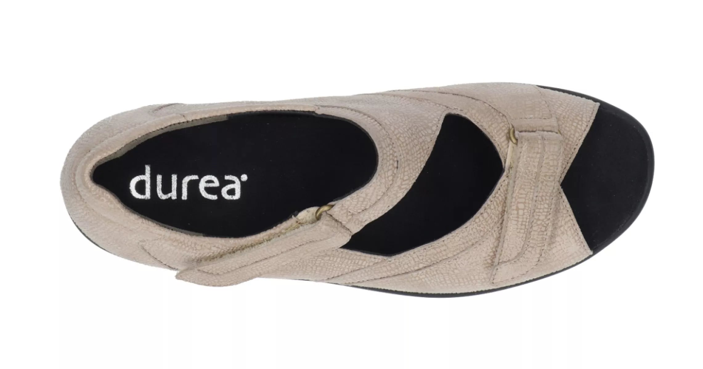 Durea sandalen 7395 taupe wijdte K bovenkant