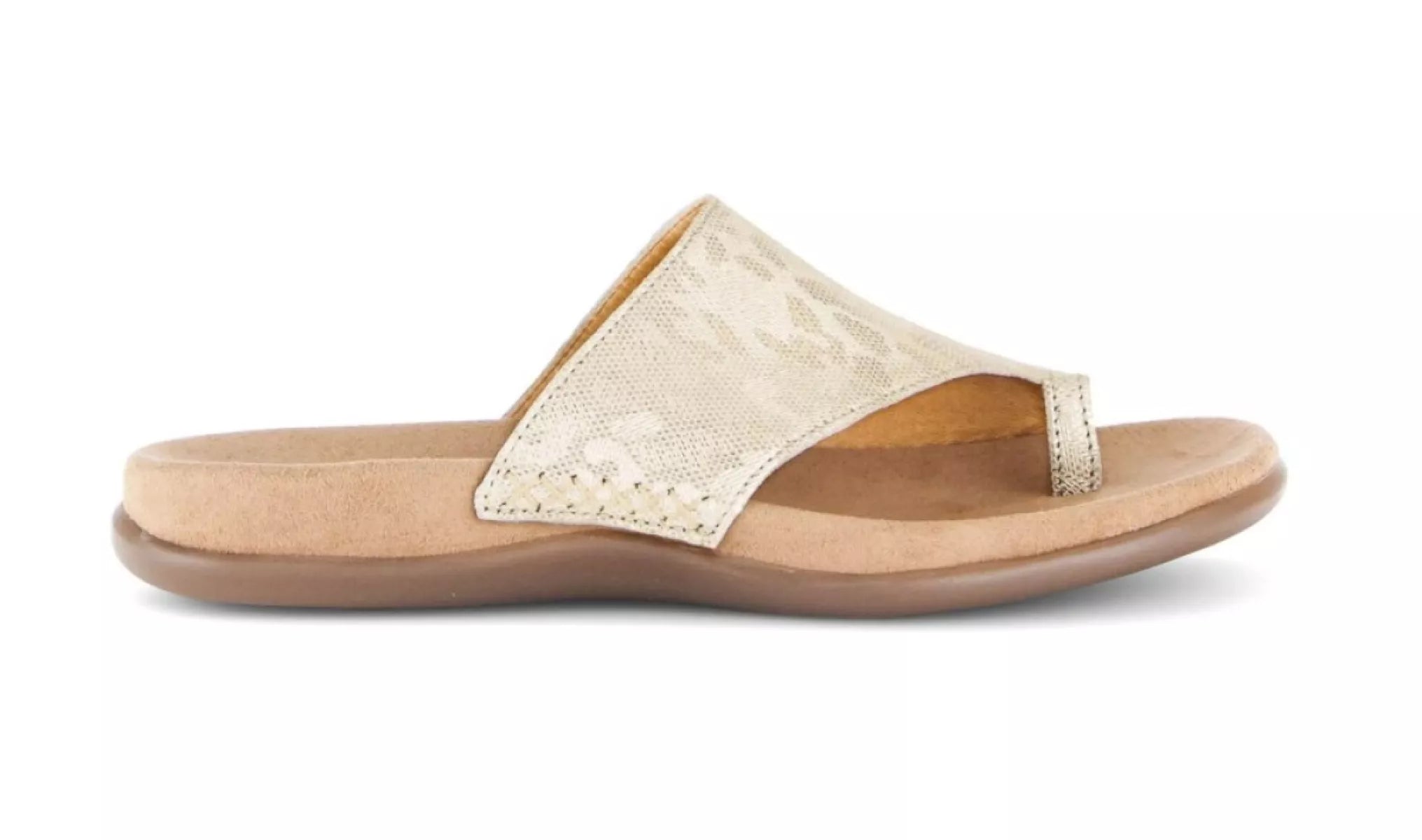 Detail van leren band Gabor slipper platino 83.700.60