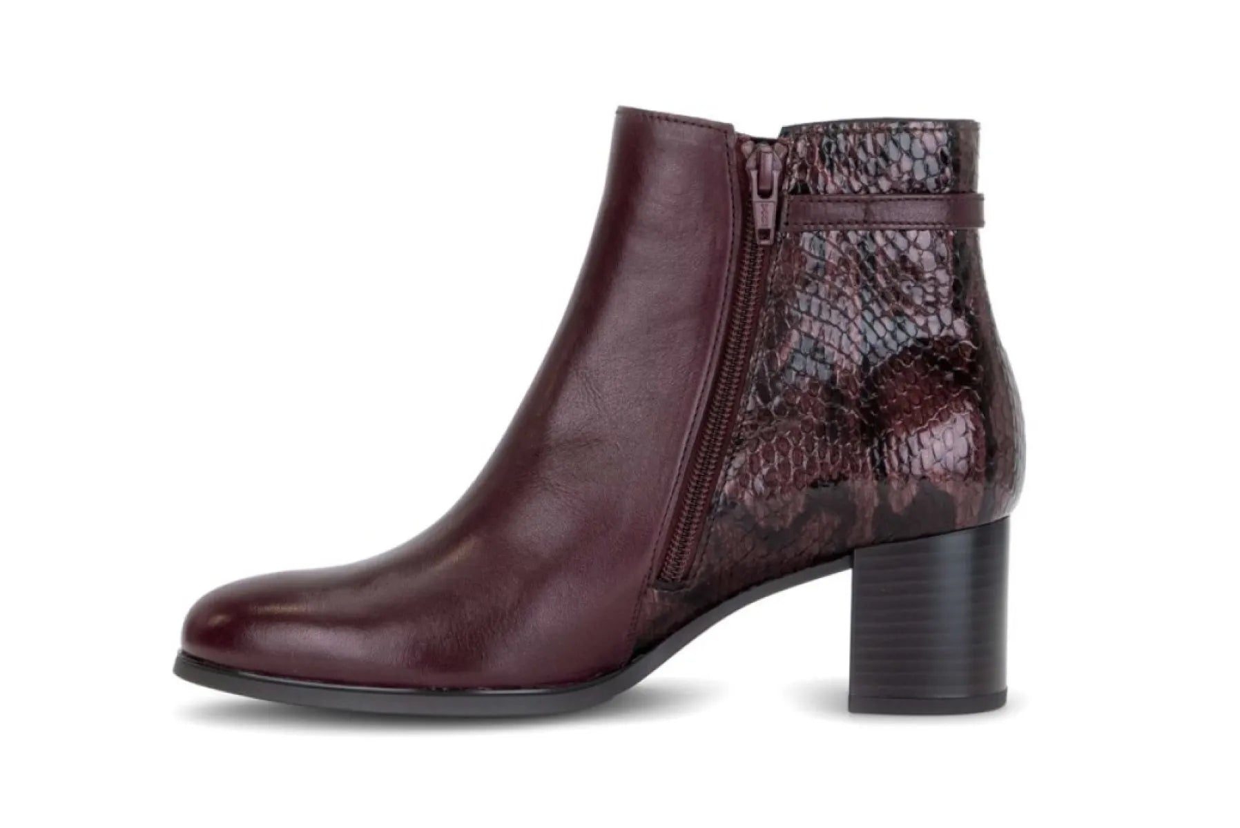 GABOR GABOR 8053.01.007 Bordo leer enkellaarzen