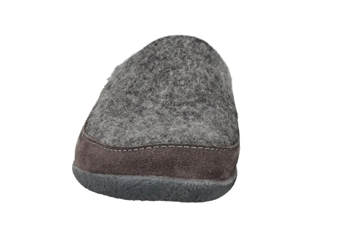 HAFLINGER HAFLINGER BLIZZARD SKANE Antraciet herenpantoffels met uitneembaar voetbed
