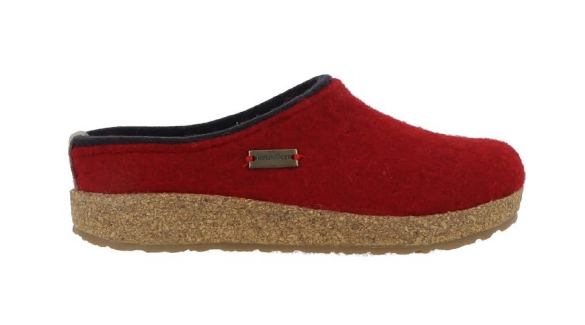 HAFLINGER HAFLINGER GRIZZLY KRIS Paprika rode damespantoffels