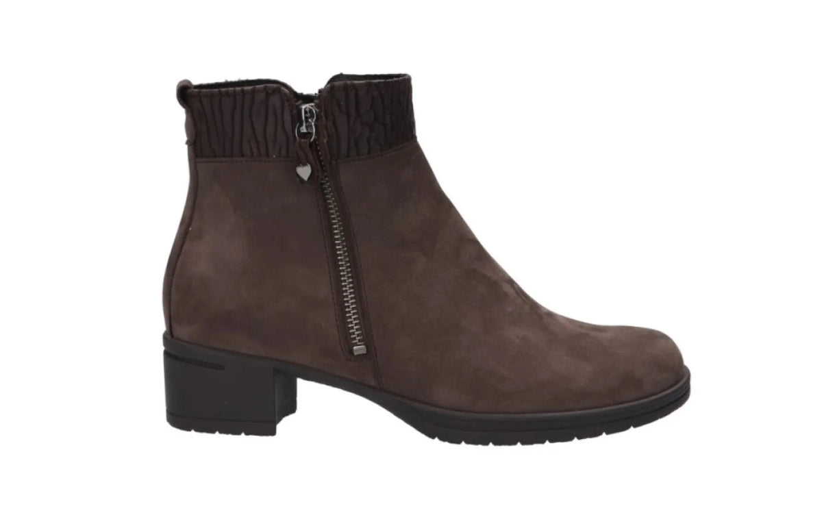 HARTJES HARTJES 172.0247 /24 14.77 Stone nubuck enkellaarzen wijdte H