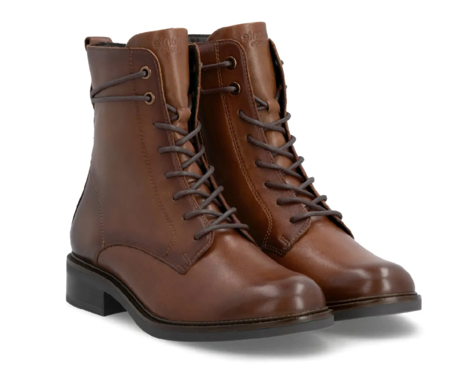 REMONTE REMONTE D2W80-24 Cognac bootie met rits en vetersluiting