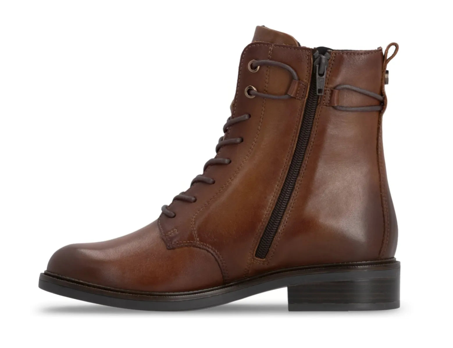 REMONTE REMONTE D2W80-24 Cognac bootie met rits en vetersluiting