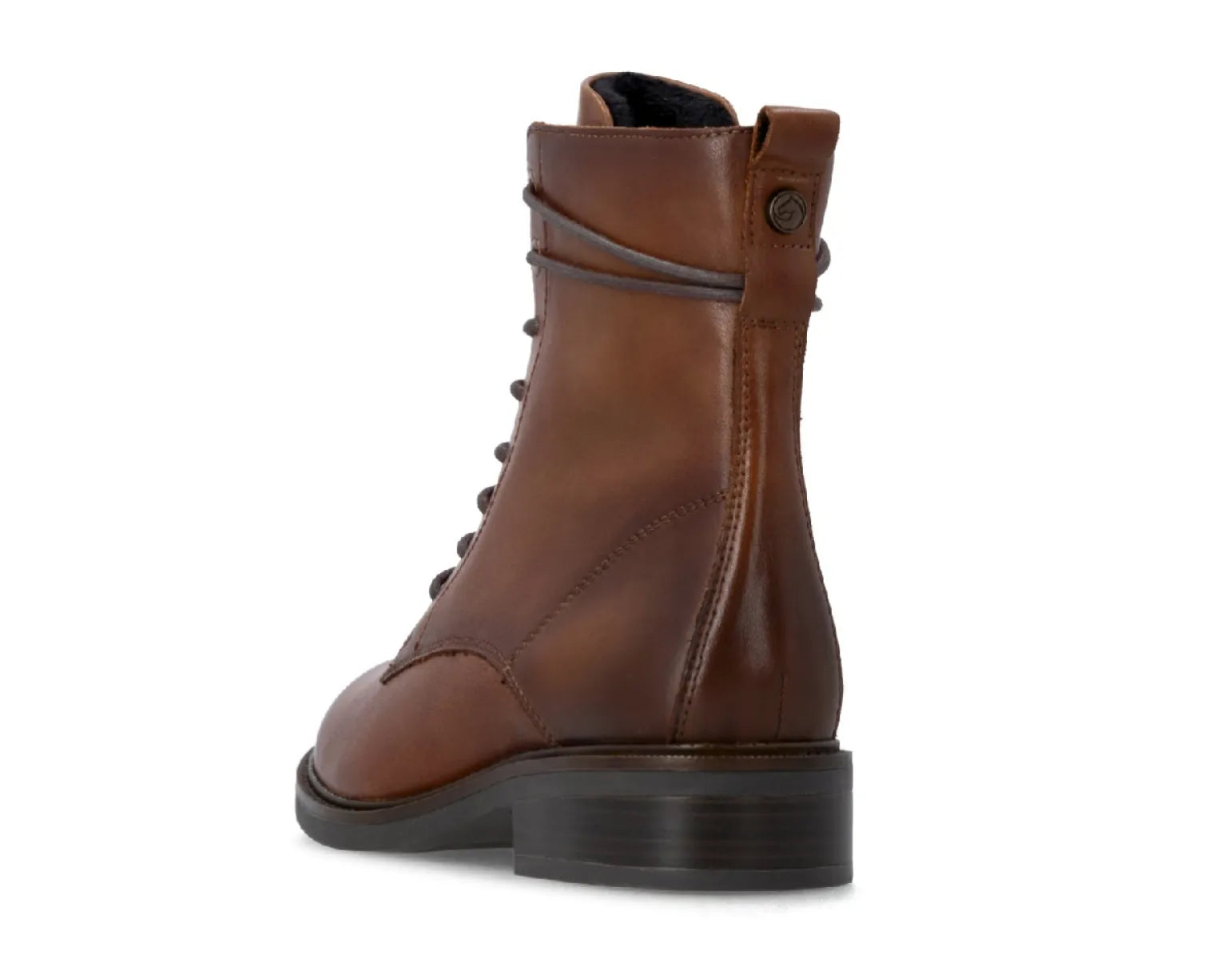 REMONTE REMONTE D2W80-24 Cognac bootie met rits en vetersluiting