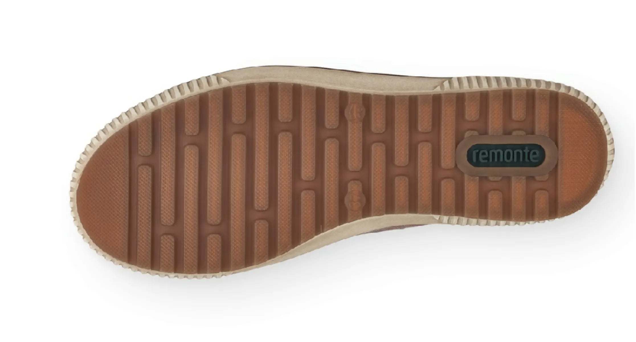 REMONTE REMONTE D0772-22 Cognac damesschoenen met rits- en vetersluiting