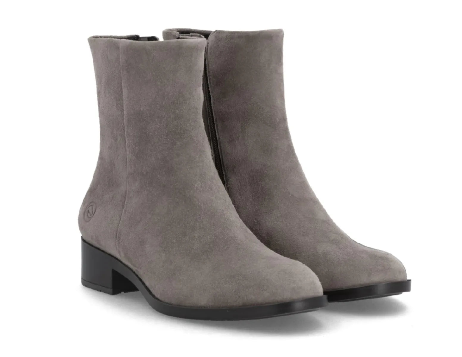REMONTE REMONTE D3U73-42 Grijs suede enkellaarzen met uitneembaar voetbed