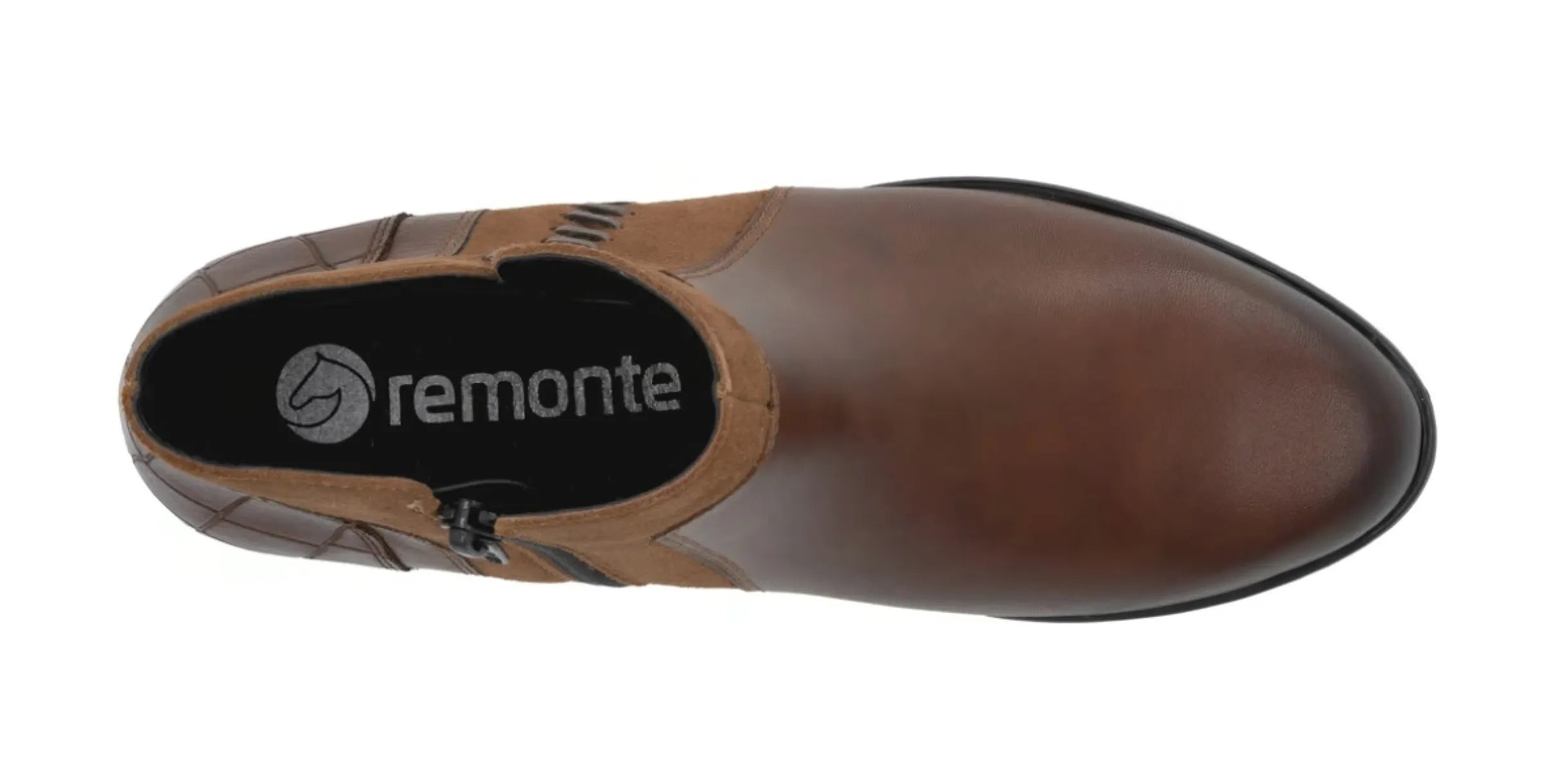 REMONTE REMONTE D6893-22 Cognac leren enkellaarzen
