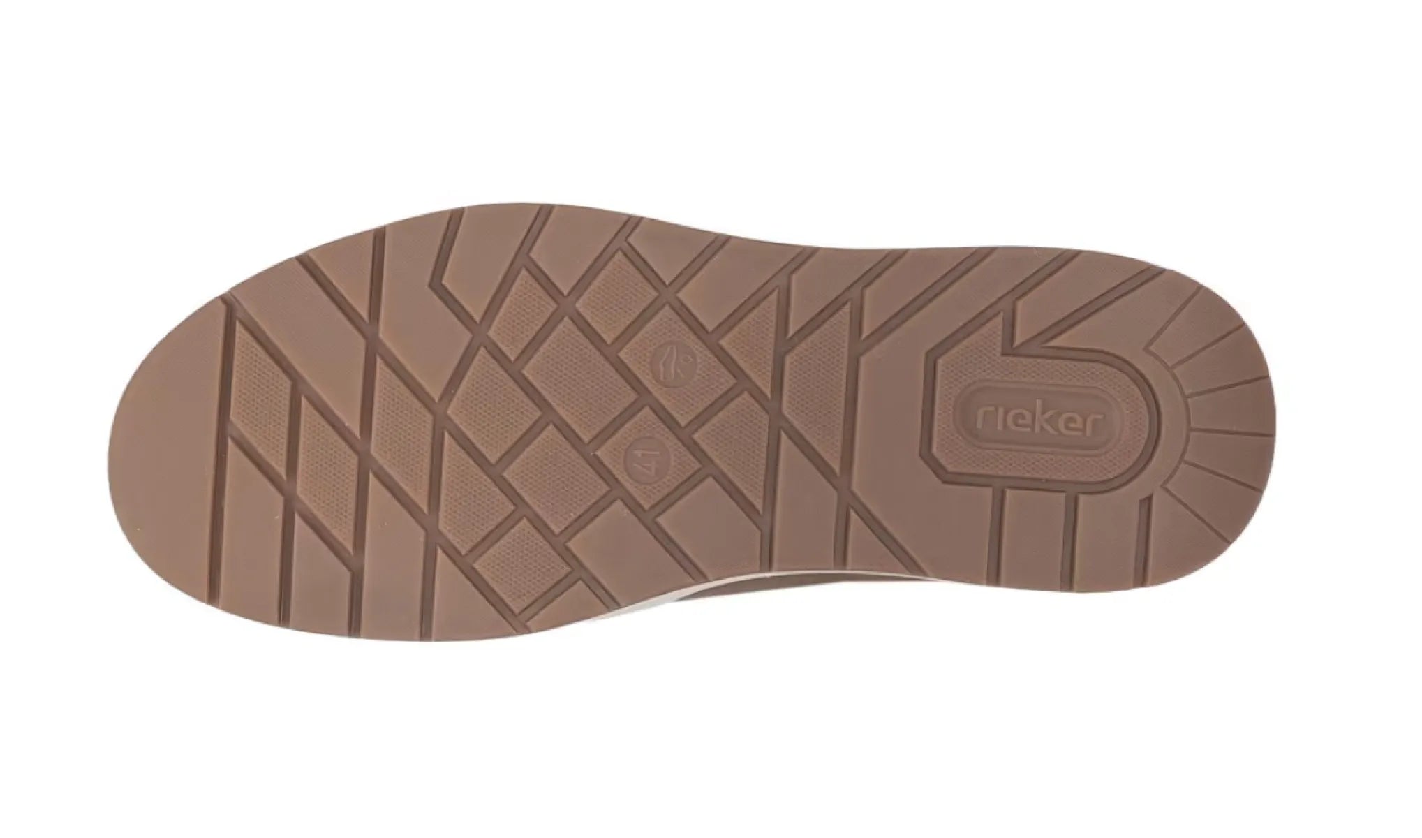 RIEKER 36024-64 beige herenschoenen onderkant zool