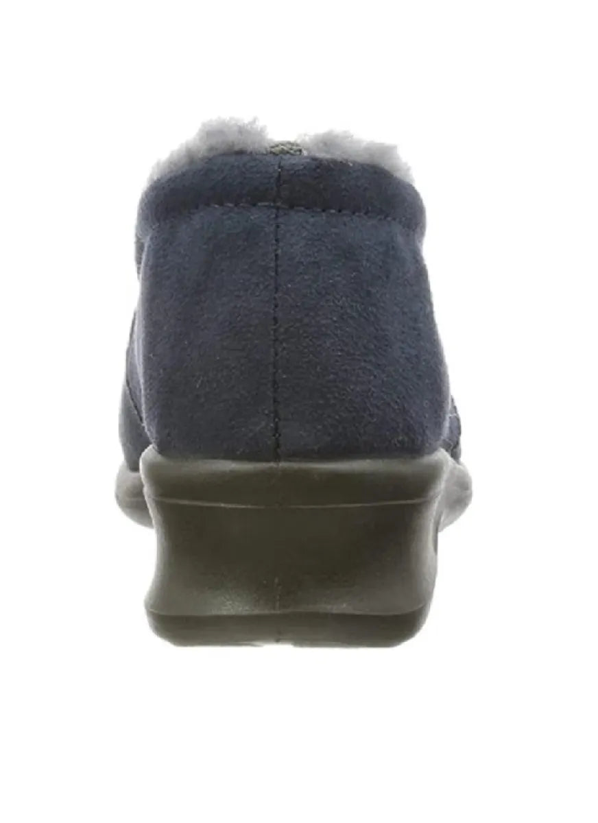 ROHDE ROHDE 2516/50 Blauw velour damespantoffel met warme voering