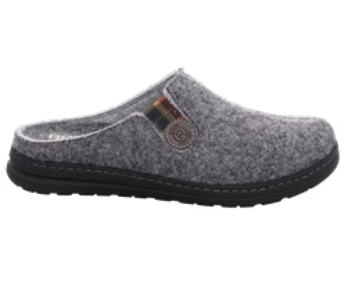 ROHDE ROHDE 7142/84 Stone grijze herenpantoffel met uitneembaar voetbed