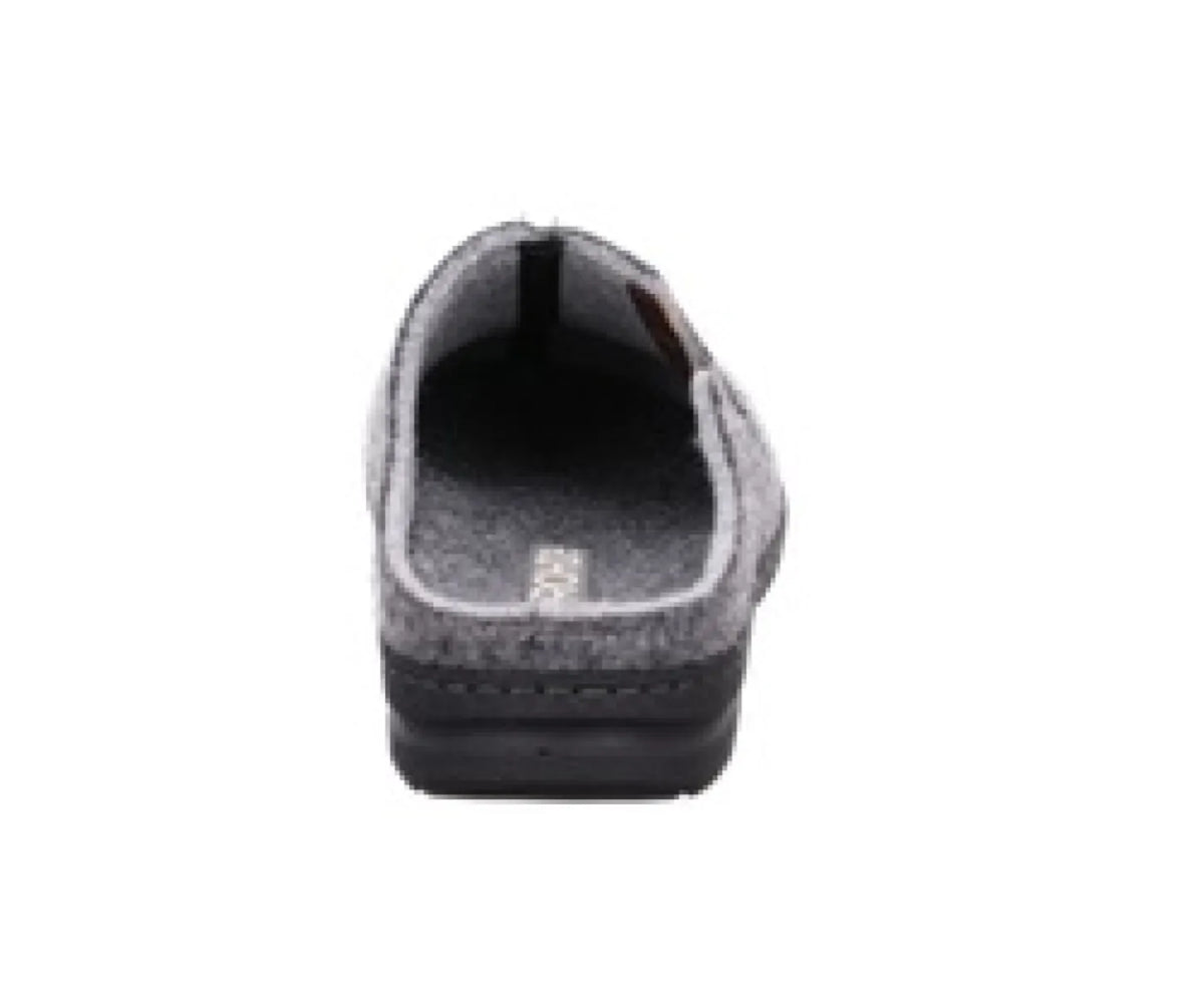 ROHDE ROHDE 7142/84 Stone grijze herenpantoffel met uitneembaar voetbed