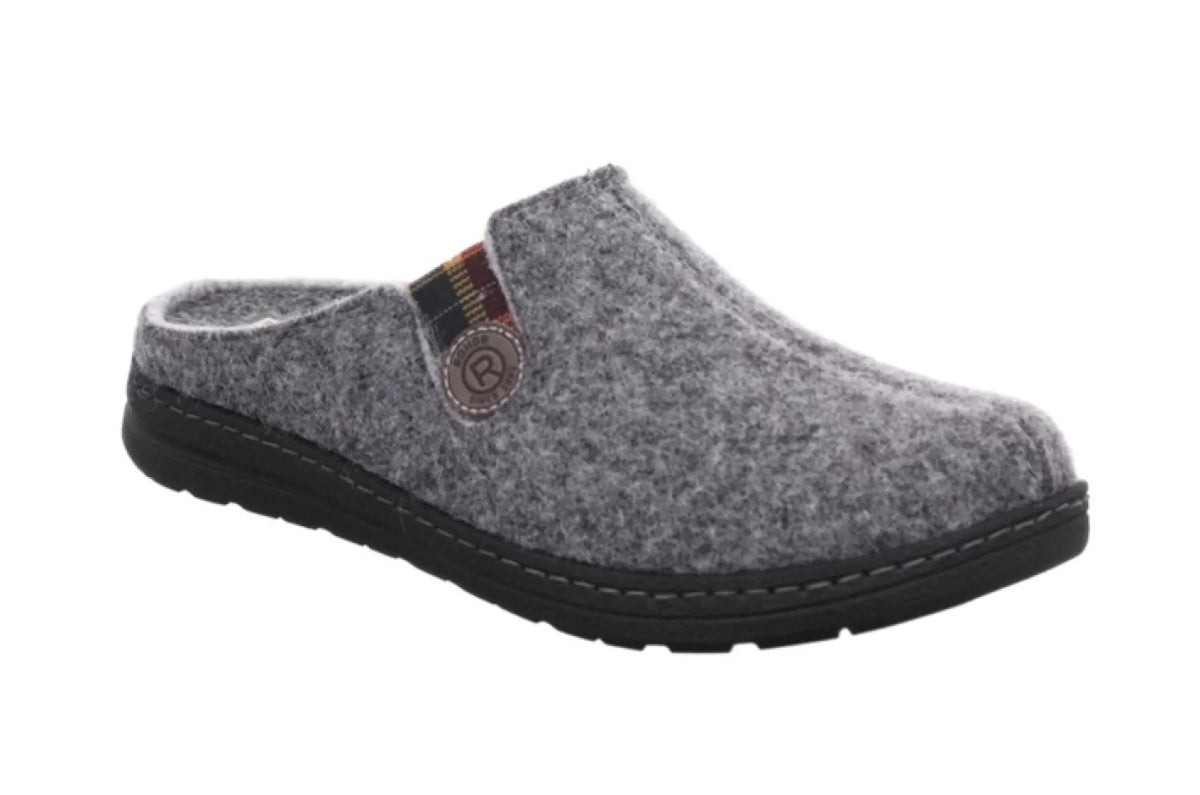 ROHDE ROHDE 7142/84 Stone grijze herenpantoffel met uitneembaar voetbed