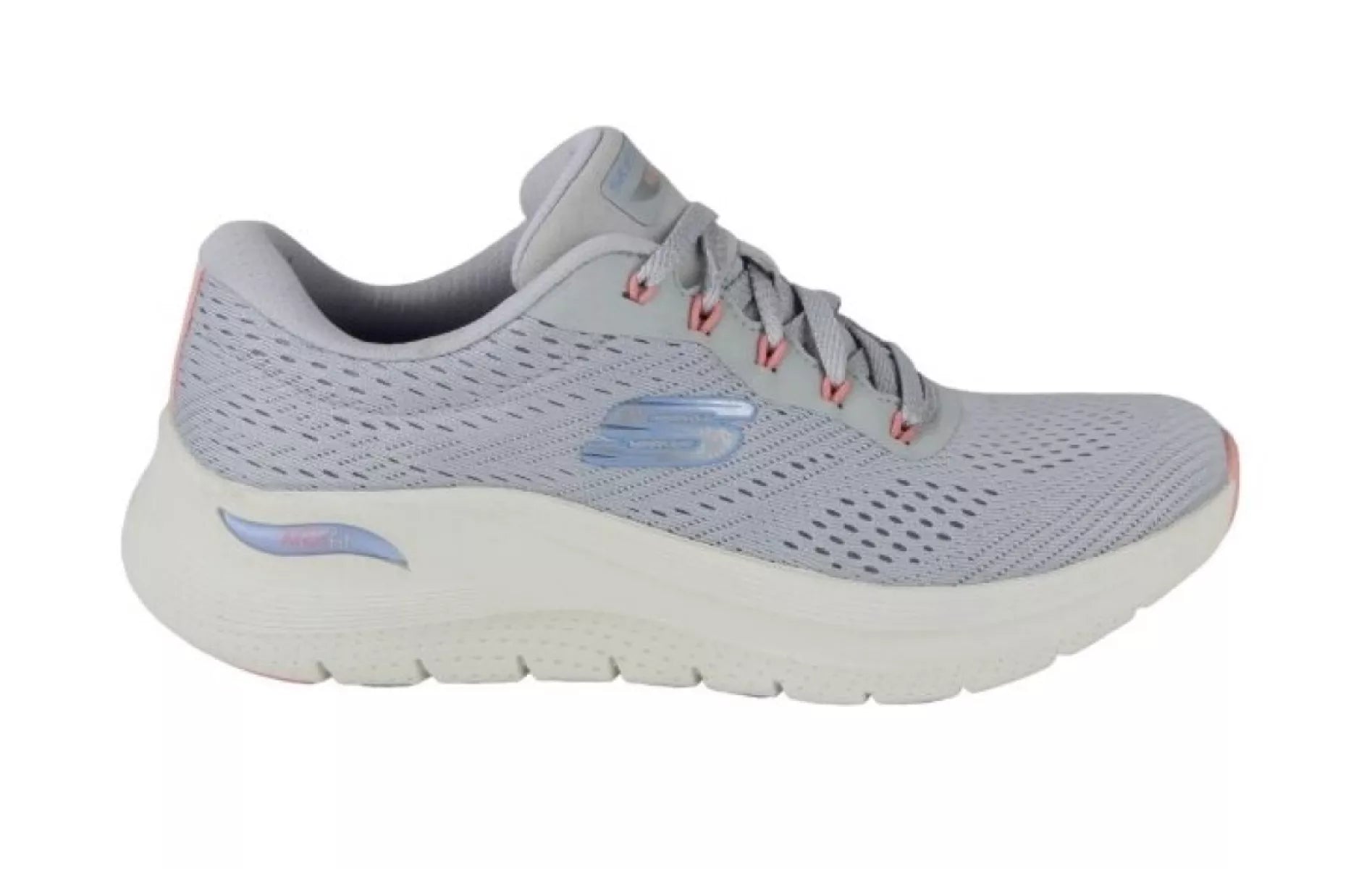Lichtgrijze Skechers 150051 LGMT, flexibele zool en moderne pasvorm zichtbaar