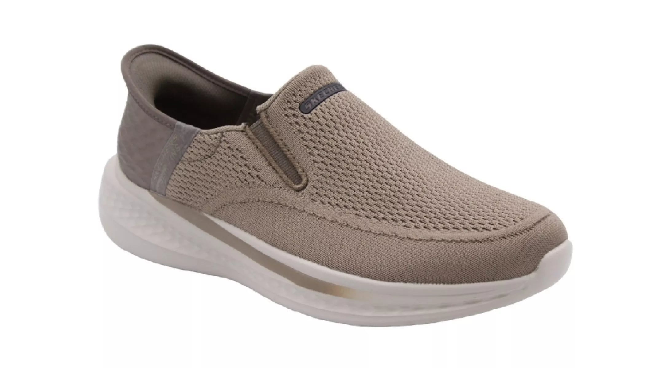 Skechers Hands Free Slip Ins Slade Deacon 210877 hereninstappers taupe, zijkant
