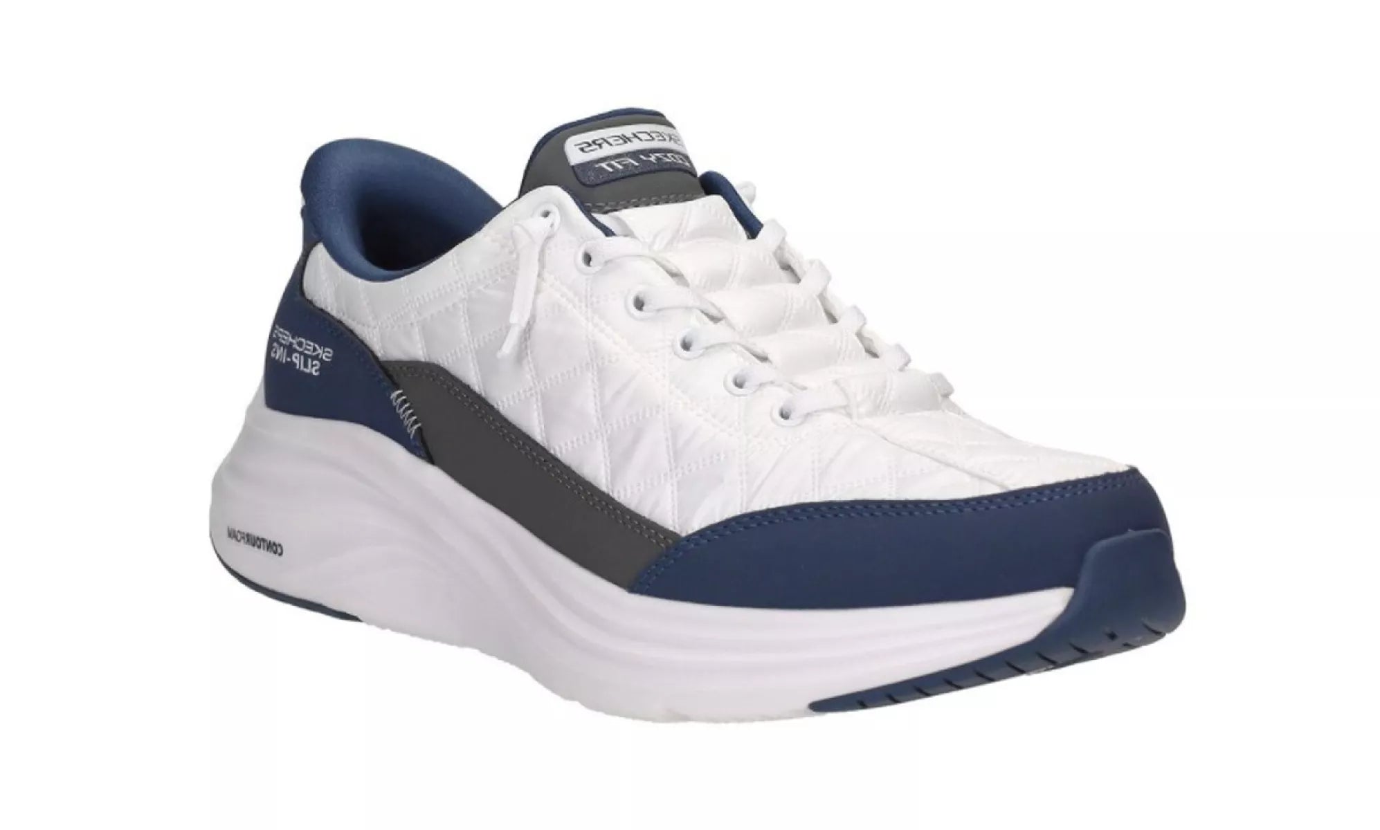 Skechers Contour Foam Hands Free Slip Ins 232619 herenschoenen wit, zijkant