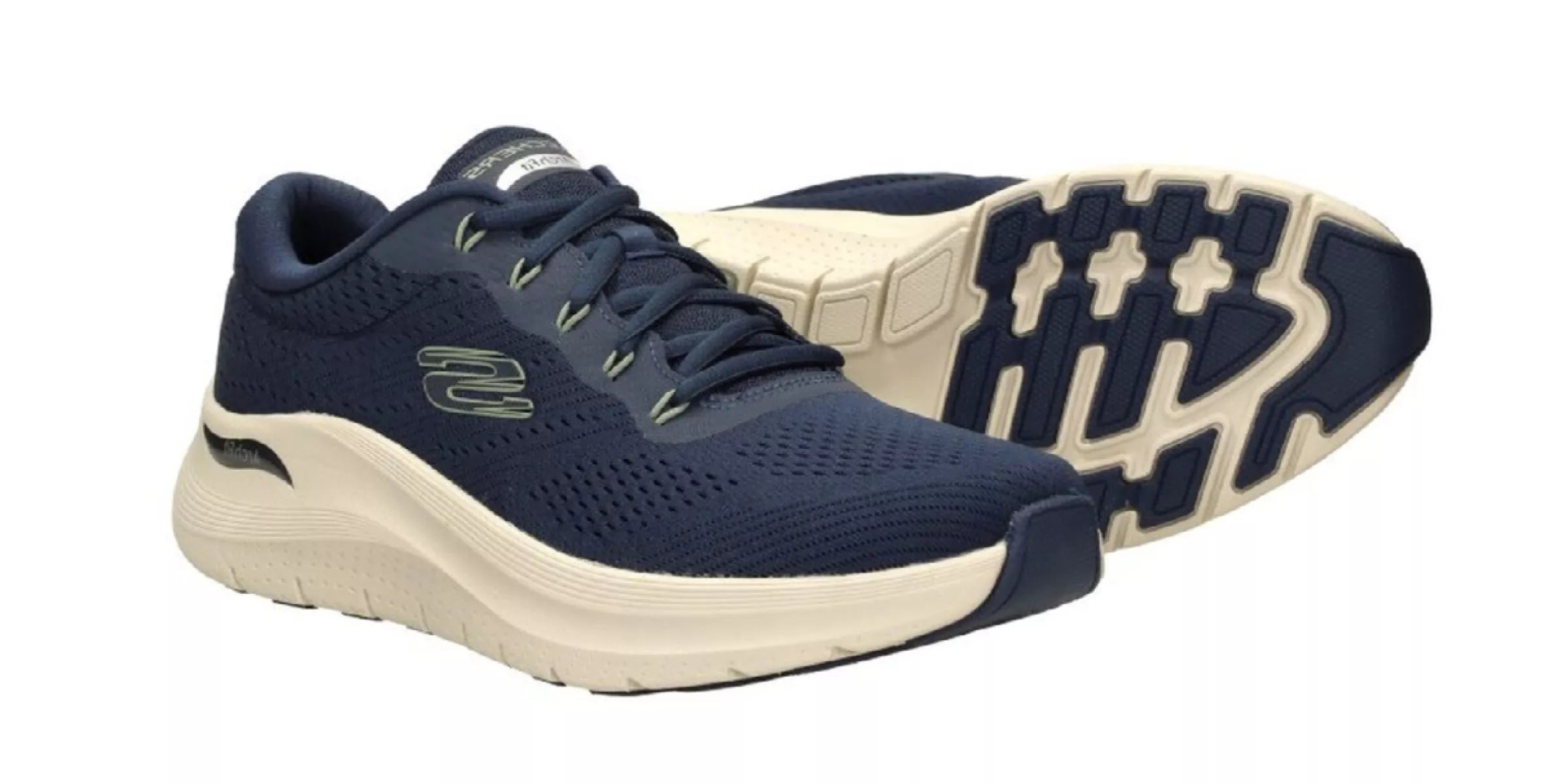 Close-up van het hele paar van Skechers Arch Fit 232700 NVY