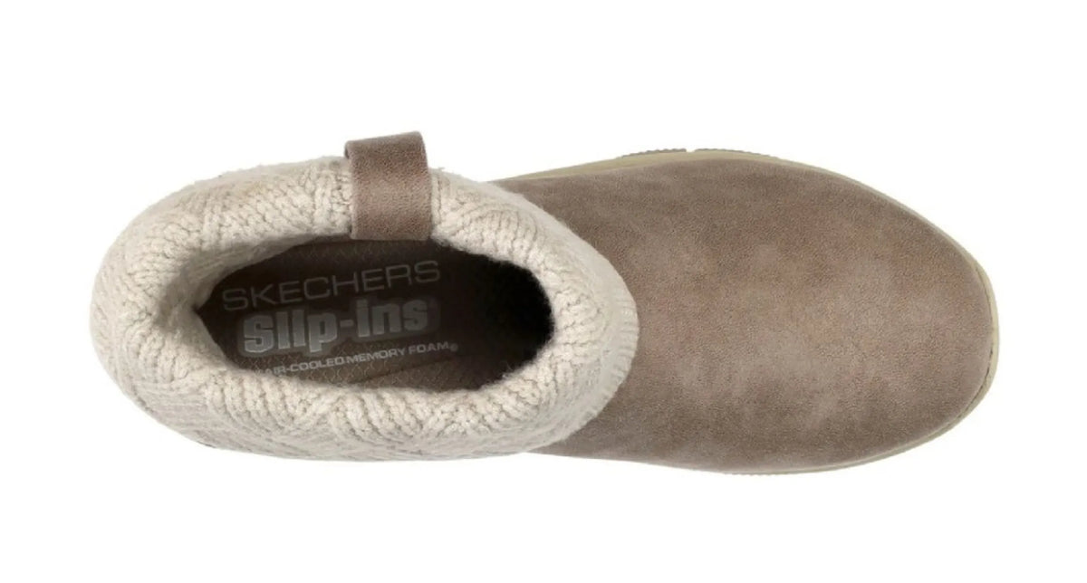 SKECHERS SKECHERS Hands Free Slip Ins 168193 Easy Going Cozy Weather Taupe dameslaarzen