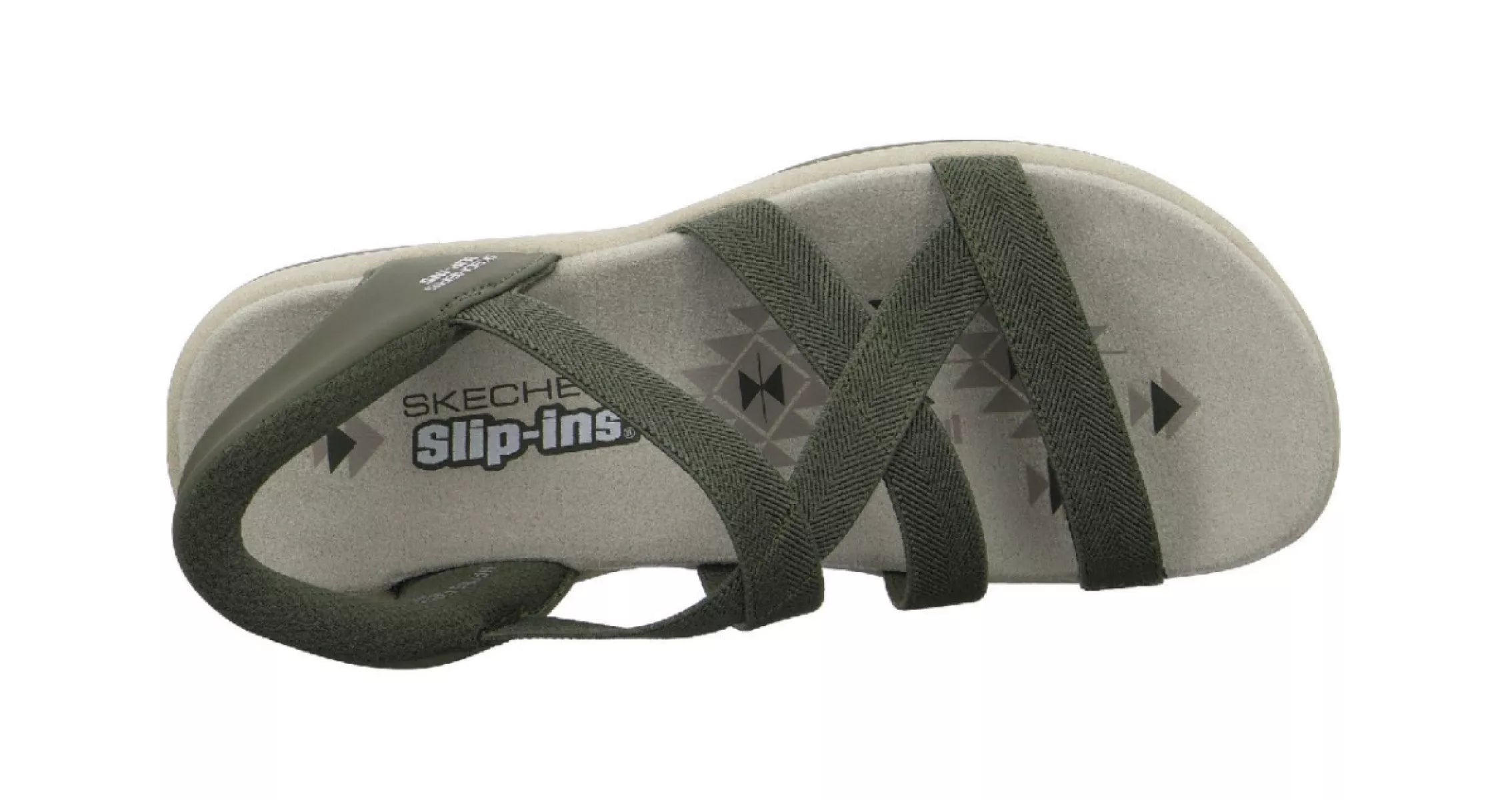 Skechers Hands Free Slip Ins sandalen Reggae Slim groen bovenkant
