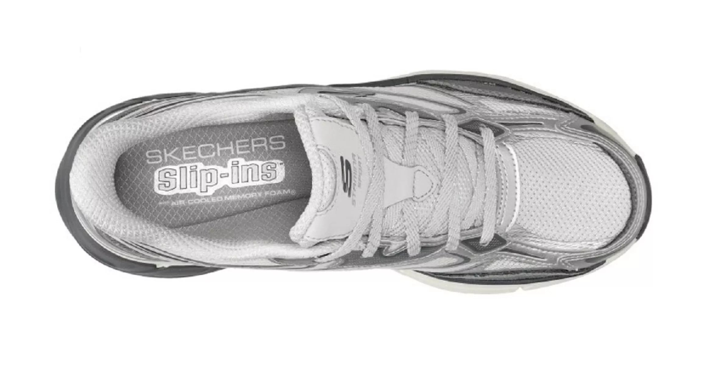 Close-up van het ademende bovenwerk van Skechers Hands Free Slip Ins 150710