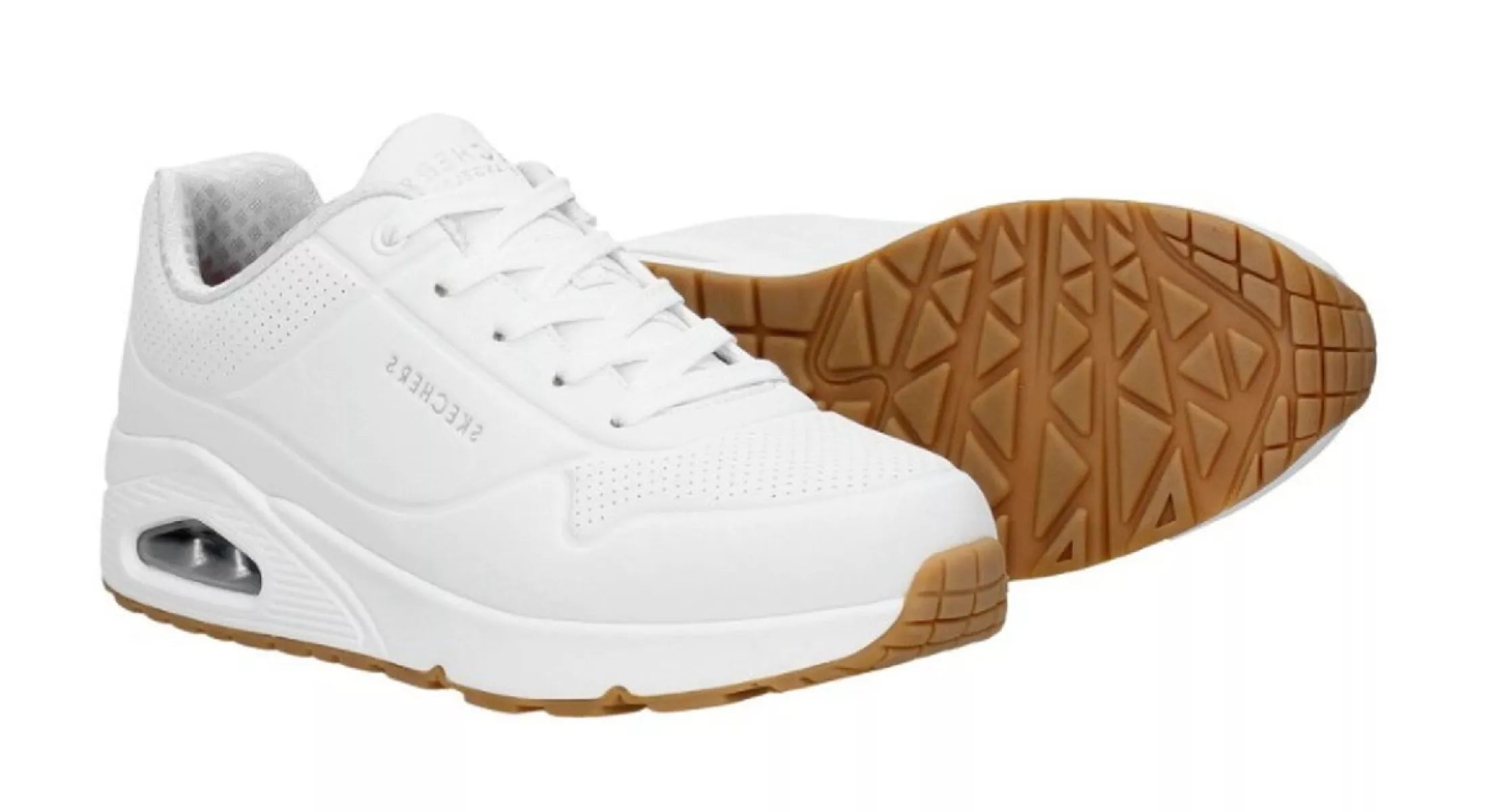 Witte Skechers 73690, flexibele zool en modern design