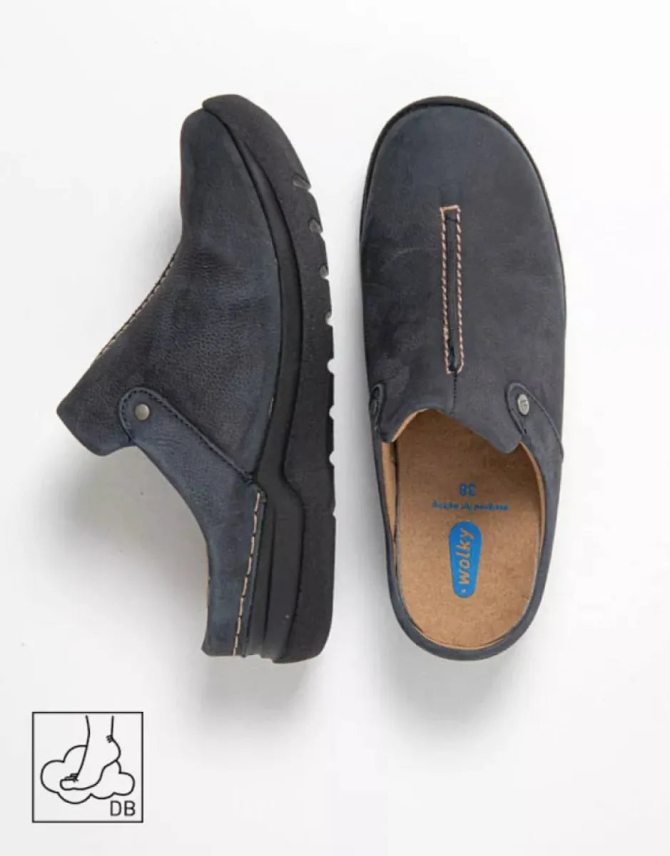 WOLKY WOLKY 06625 98800 HOLLAND DB Blauw Nubuck Slide