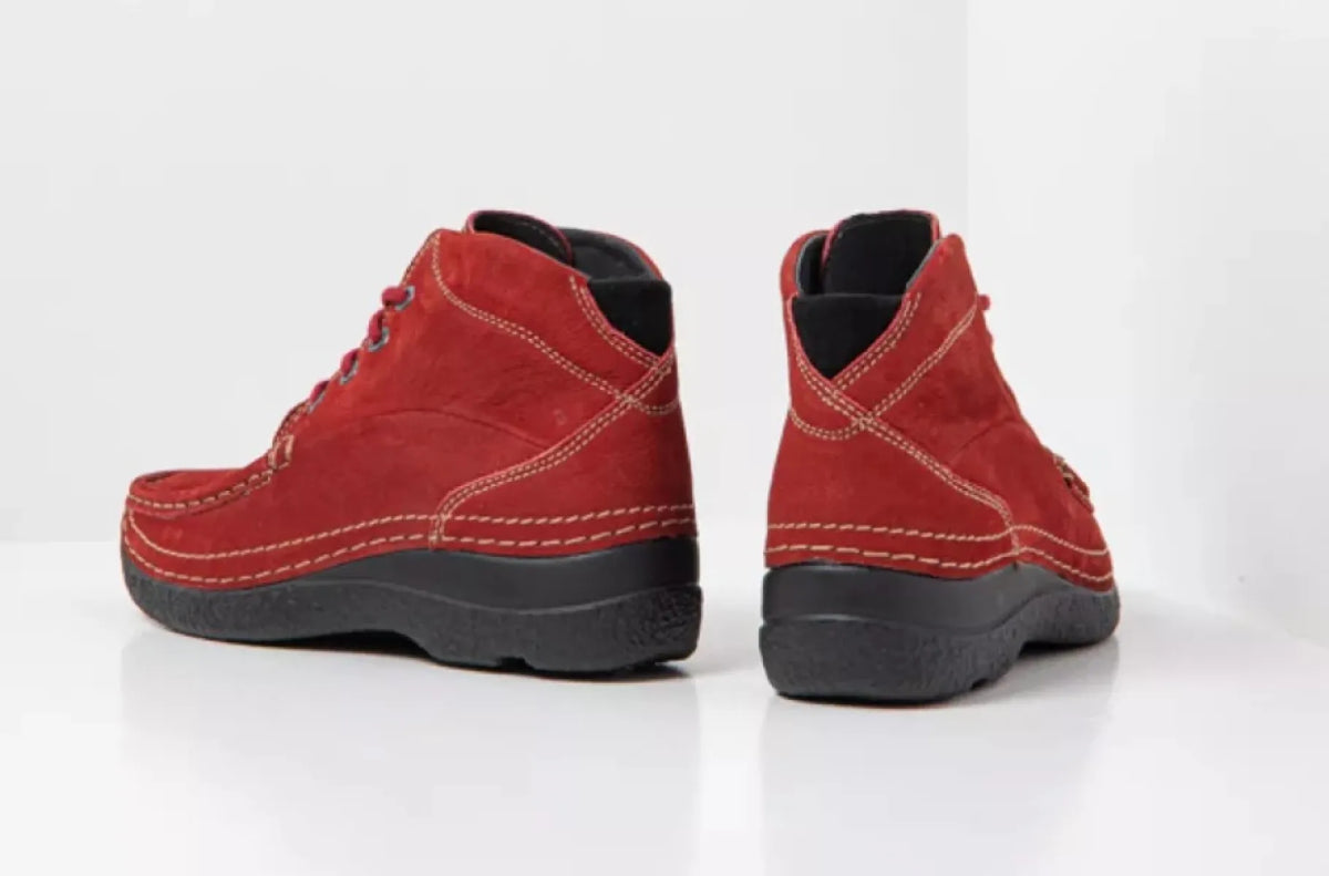 WOLKY WOLKY ROLL SHOOT 06242 11553 Cherry Red nubuck damesschoenen