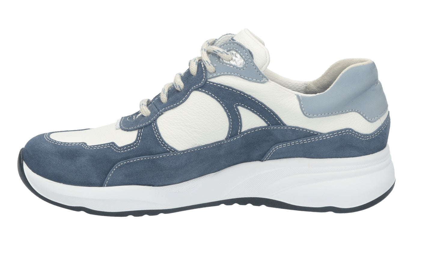 Zijaanzicht Durea damesschoenen 6283/609 M denim wit