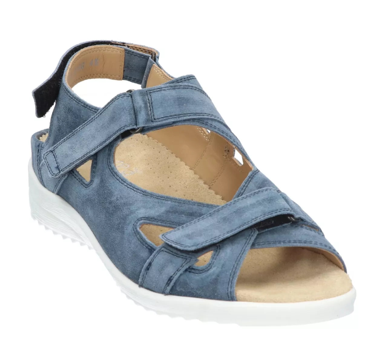 Durea 7419 sandalen met klittenbandsluiting en hielband