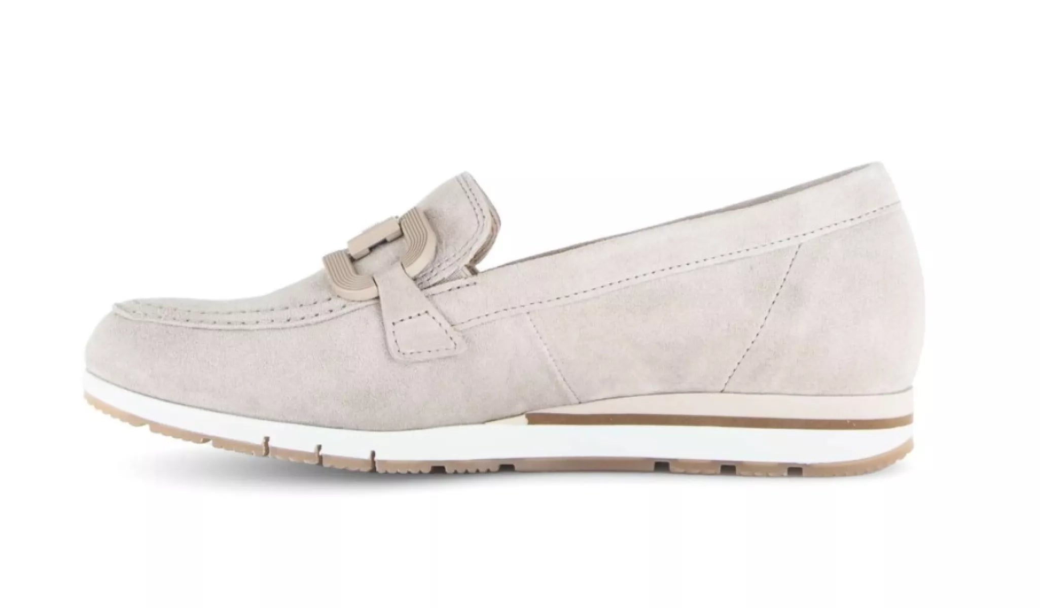 Gabor 82.413.33 Oasi damesschoen in suede, zijaanzicht van comfortabele instapper