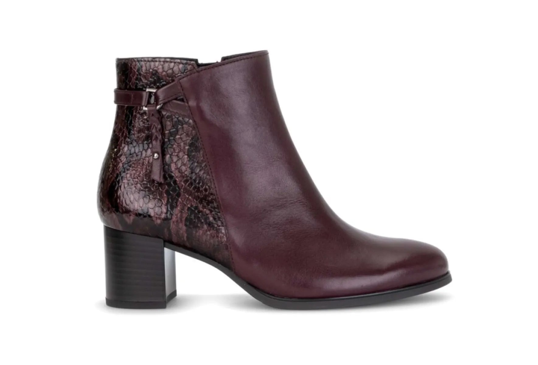 GABOR GABOR 8053.01.007 Bordo leer enkellaarzen