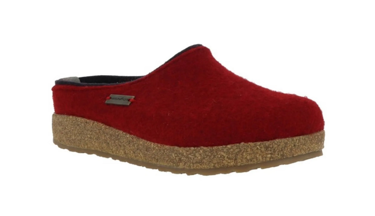 HAFLINGER HAFLINGER GRIZZLY KRIS Paprika rode damespantoffels