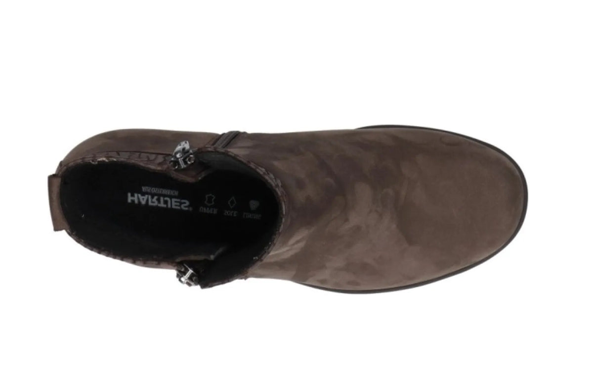 HARTJES HARTJES 172.0247 /24 14.77 Stone nubuck enkellaarzen wijdte H
