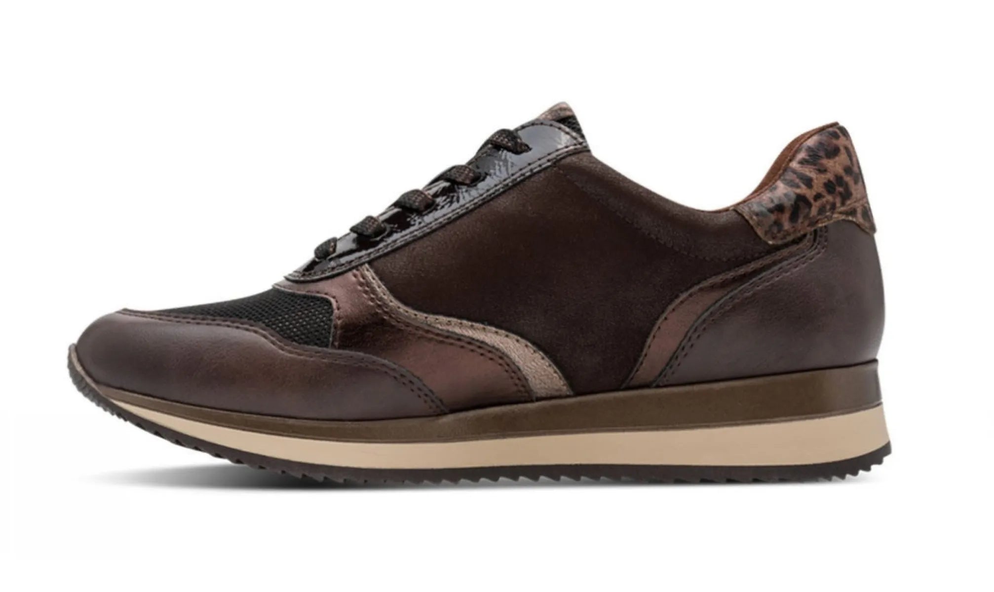 JANA JANA 23774-43 Mocca Bruine damesschoenen met rits- en vetersluiting
