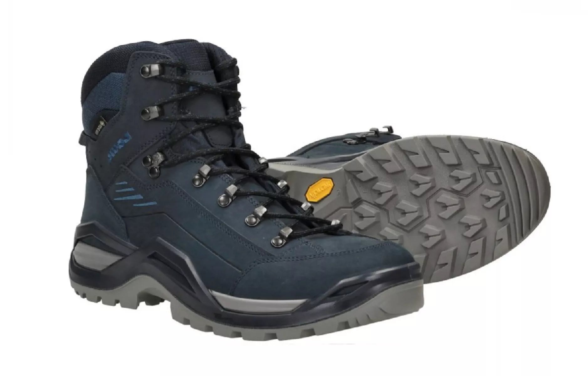 Detail nubuck Lowa Renegade Evo GTX Mid Navy Grey