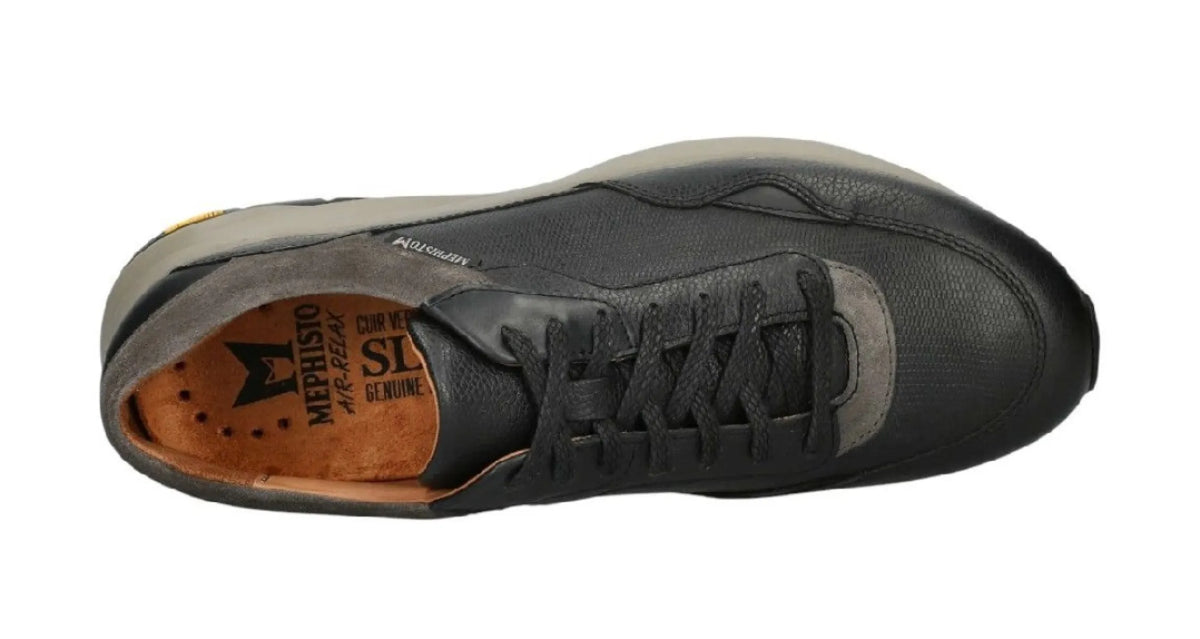 MEPHISTO MEPHISTO GIANI Zwart leren herenschoenen met vetersluiting