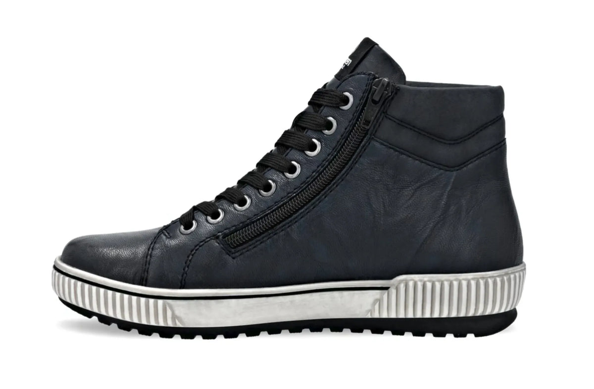 REMONTE REMONTE D0772-15 blauw leren damesboot met uitneembaar voetbed