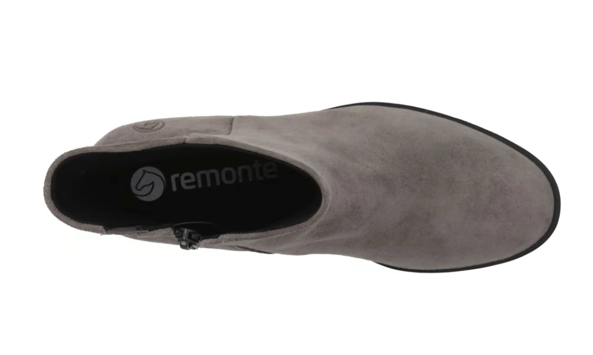 REMONTE REMONTE D3U73-42 Grijs suede enkellaarzen met uitneembaar voetbed