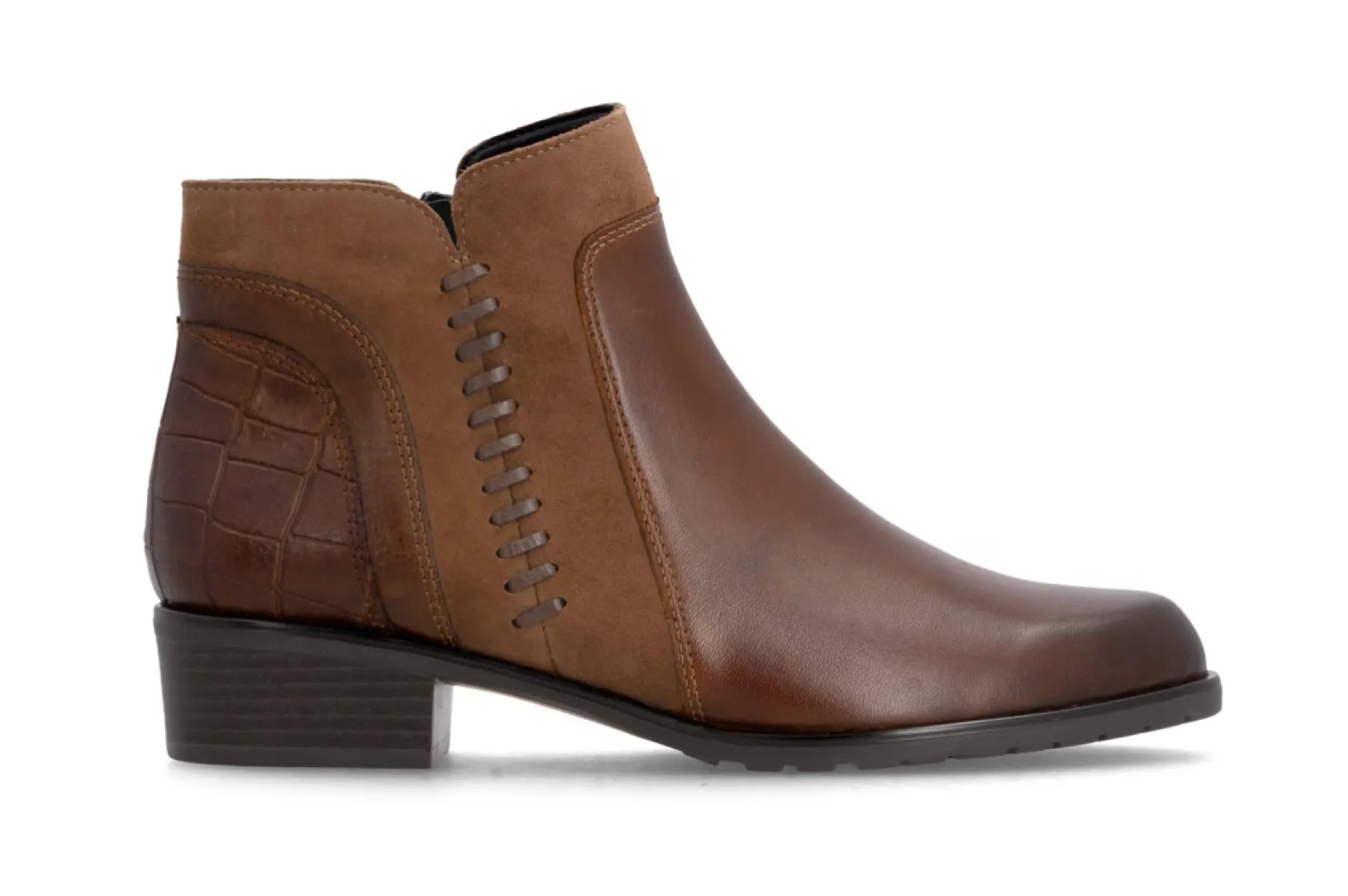 REMONTE REMONTE D6893-22 Cognac leren enkellaarzen