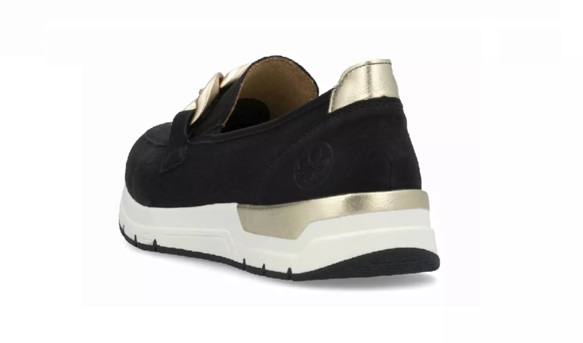 Achteraanzicht van Rieker 58944-00 damesinstapper