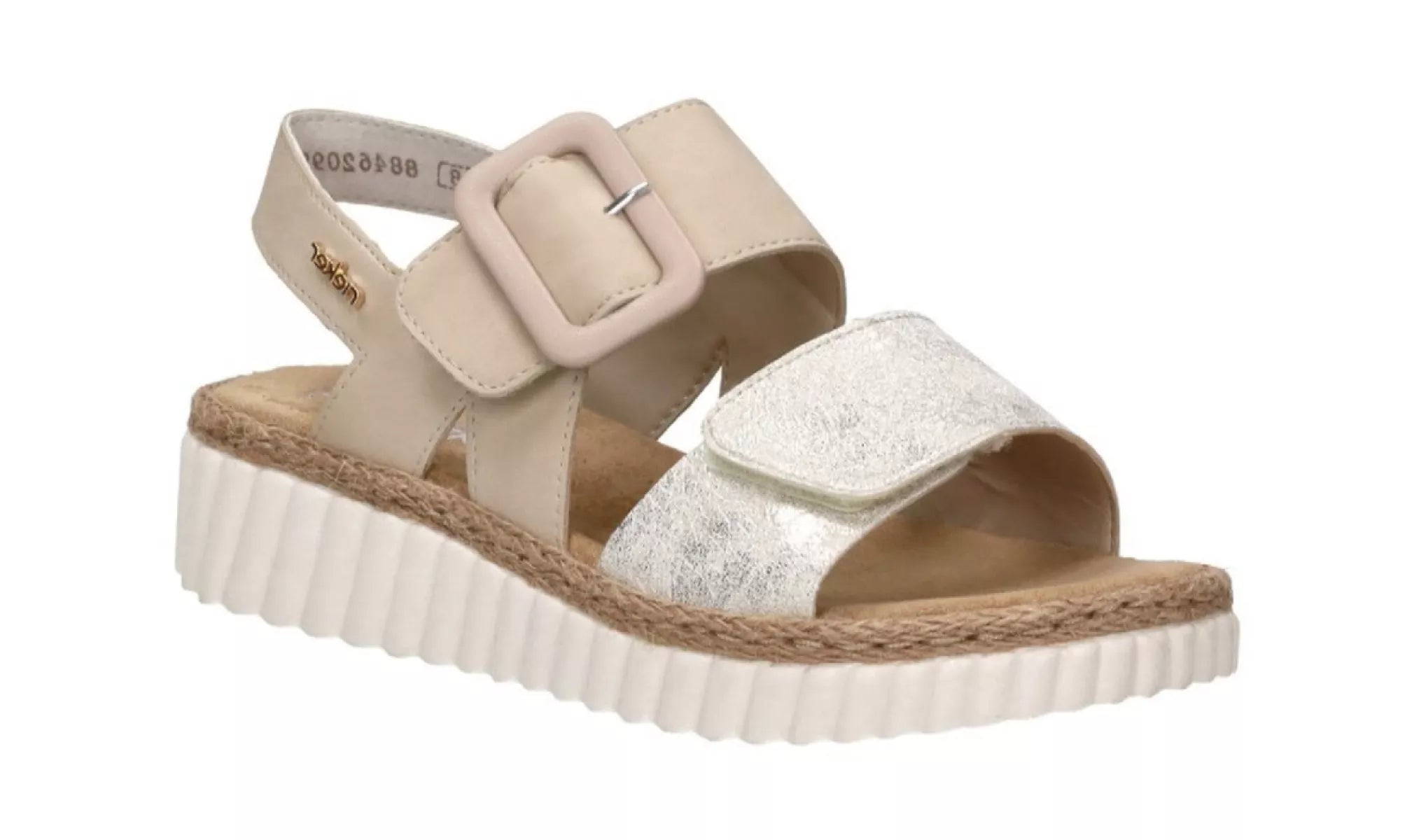 Rieker sandalen 69260 beige zijkant