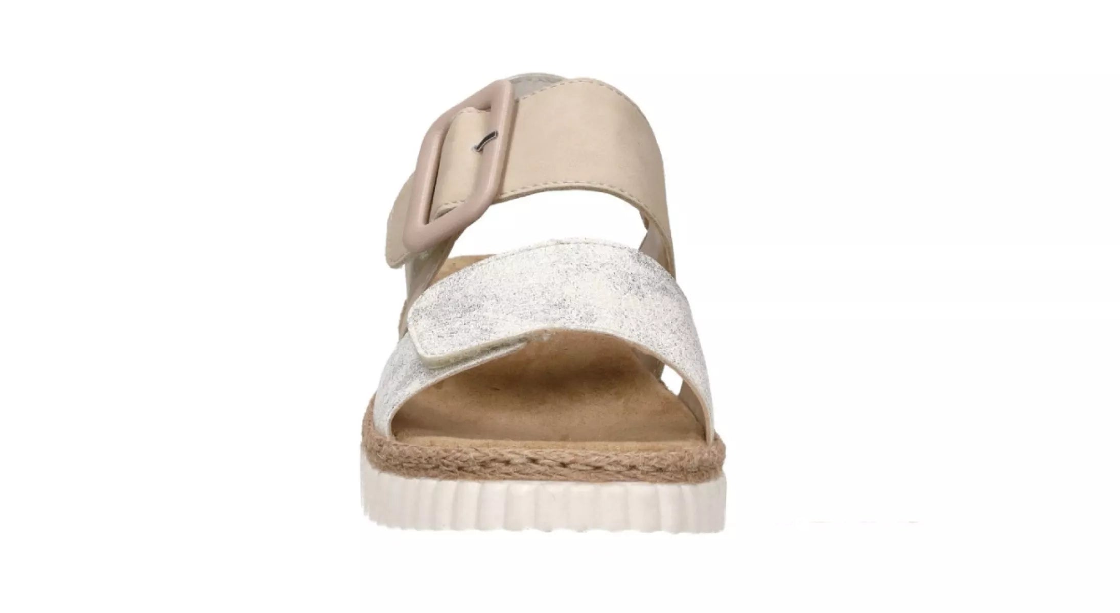Rieker sandalen 69260 beige dames voorkant