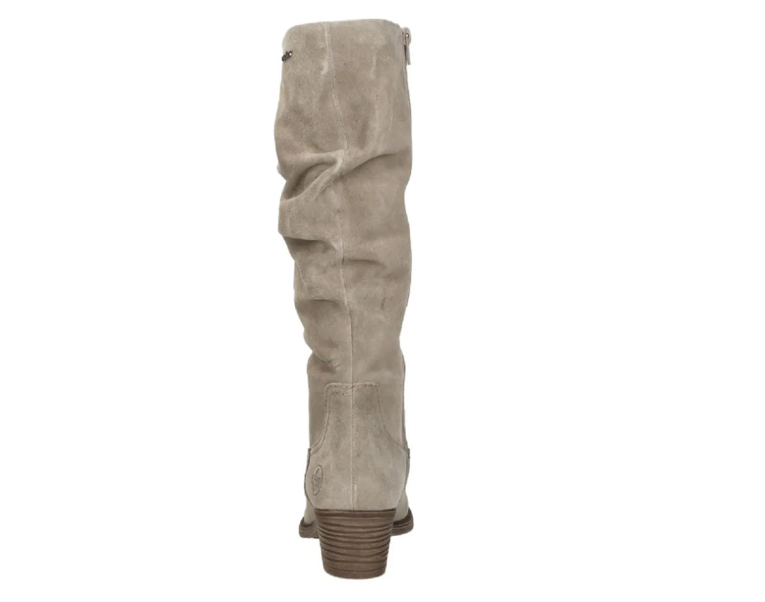 RIEKER RIEKER 73159-60 Beige suede knielaars met hak