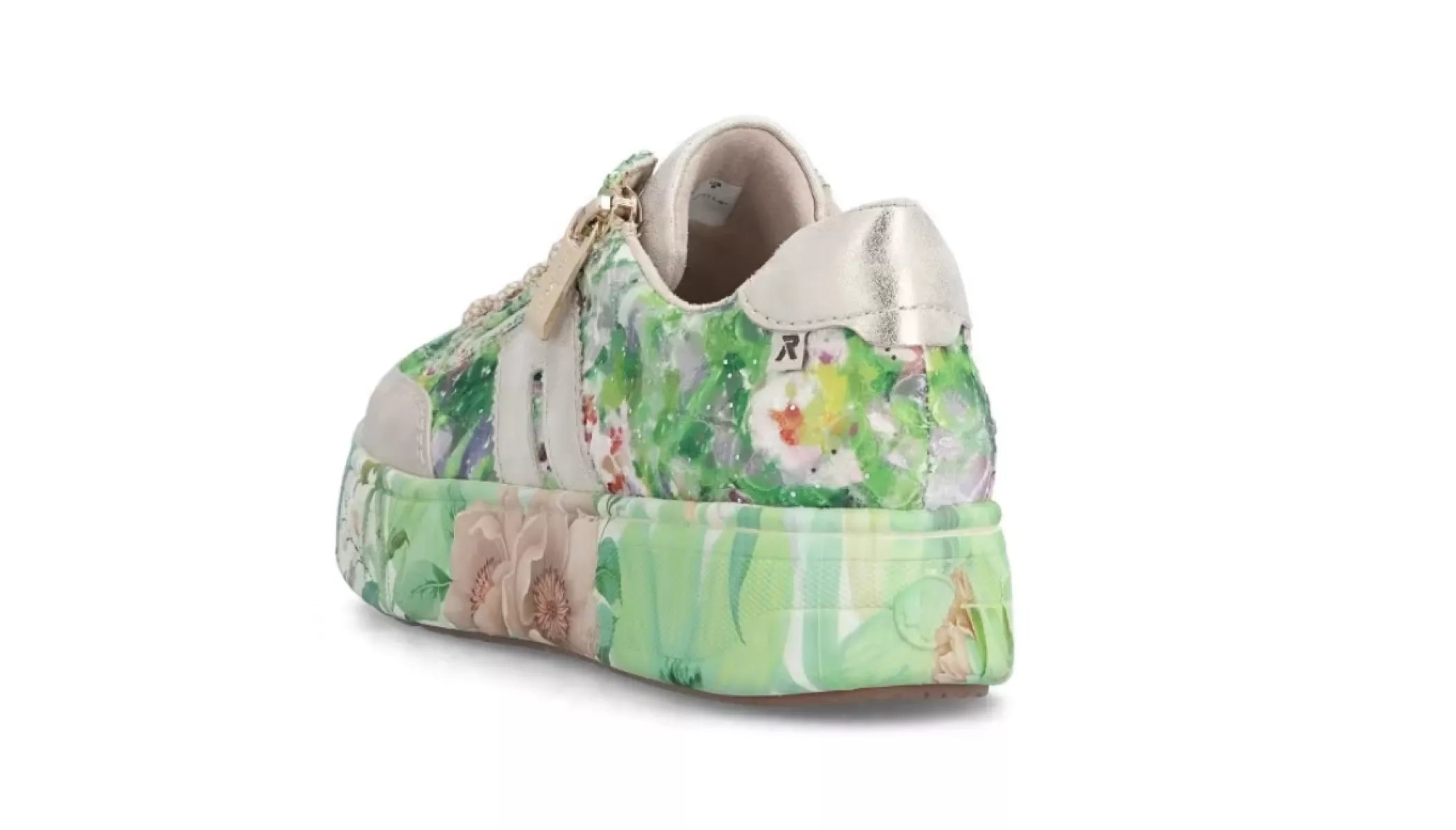 Rieker 7711-91 groen multi met print en vetersluiting
