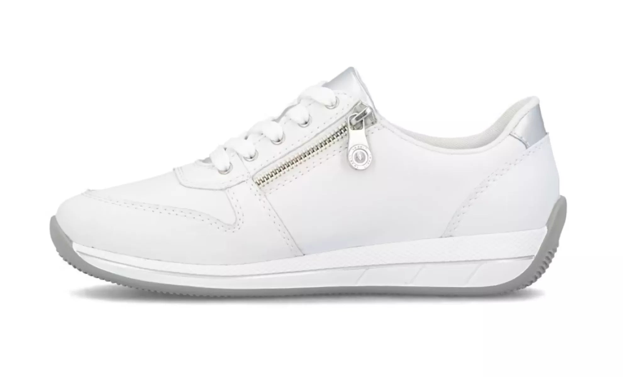 Rieker N1100-81 witte damessneaker zijkant