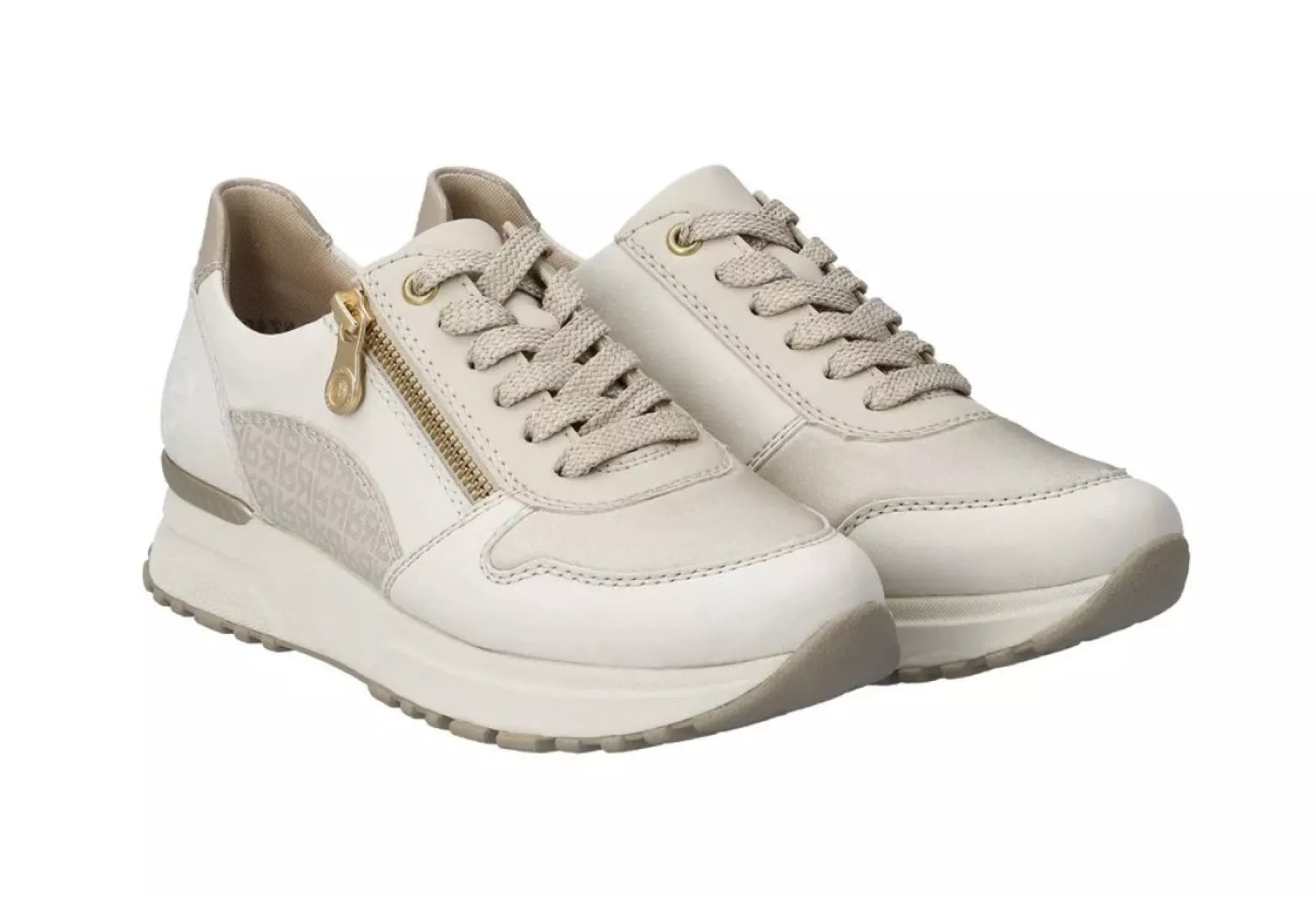 Rieker N7401-80 sneakers voor dames, beide schoenen naast elkaar, volledig overzicht