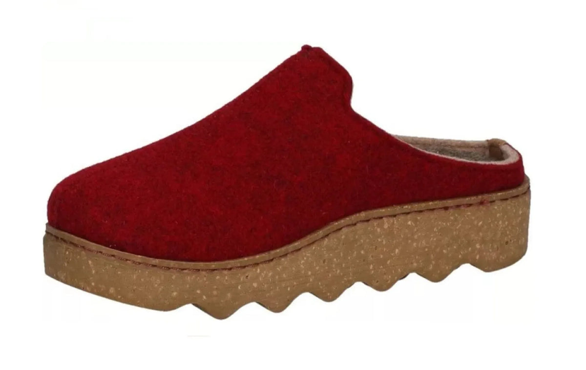 ROHDE ROHDE 6120/48 Wine Red damespantoffel met uitneembaar voetbed