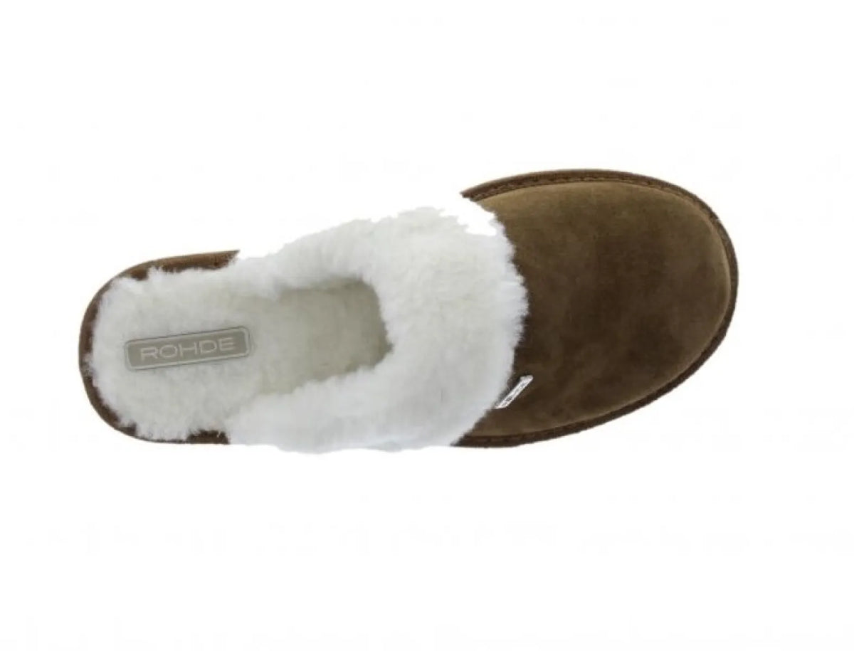 ROHDE Rohde 6770/76 Cognac suede damespantoffels
