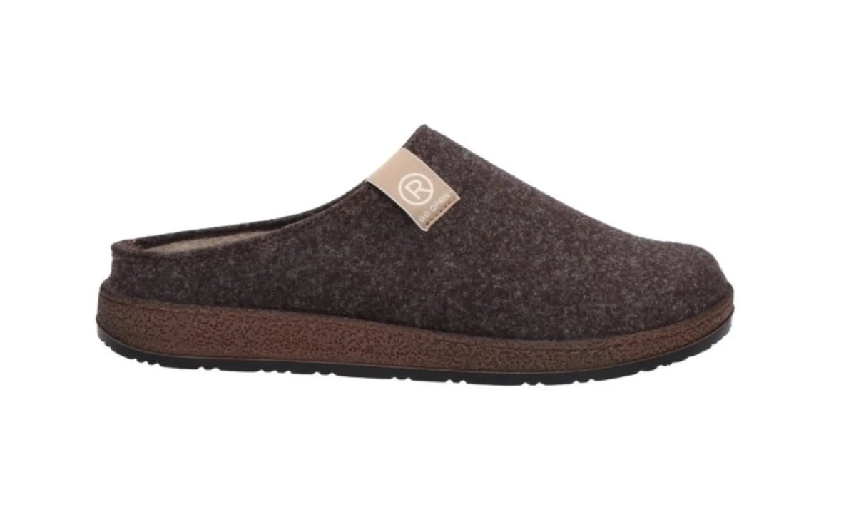 ROHDE ROHDE 6782/72 Mocca bruine herenpantoffel met uitneembaar voetbed